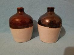 Pair of Monmouth Small Brown Top Common Jugs