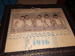 1936 Dionne Quintuplets Calendar