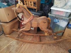 Wooden Folk Art Carved Hobby Horse