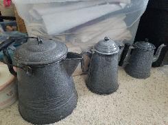 Gray Granite Coffee & Tea Pots