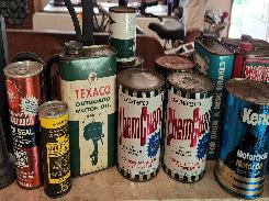 Loads of Old Petroleum Advertising Cans