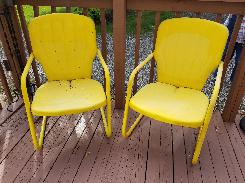 Pair of Steel Lawn Chairs