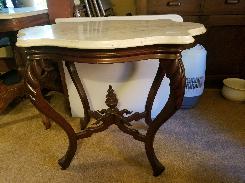 Turtle Shell Marble Top Parlour Table
