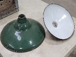 Vintage Green Metal Lamp Shades