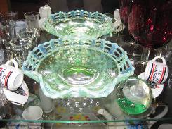 Smith Carnival Glass Rose Bowl