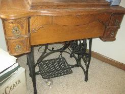 Singer Oak Treadle Sewing Machine Cabinet