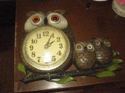 Vintage New Haven Owl Wall Clock 