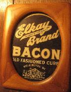 Elkay Brand Bacon Framed Adv.