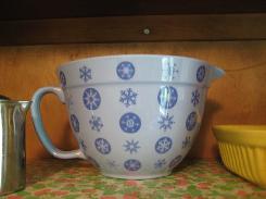 Melamine Blue Snowflake Batter Bowl