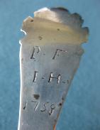 1758 Dated English Silver Service Spoon