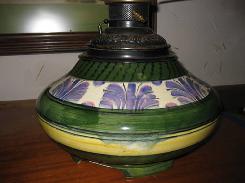 English Mocha Pottery Table Lamp