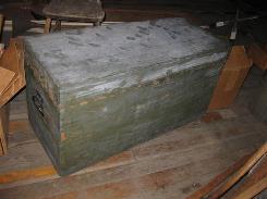 Pine Carpenter's Chest in Old Green Paint