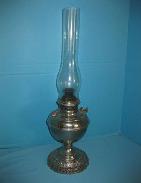 B&H Nickel Embossed Kerosene Lamp