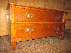 Oak Victorian Two Drawer Dresser