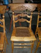 Oak Pressed Back Dining Chairs