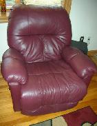 Burgundy Leather Recliners 