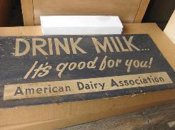 Drink Milk Metal Sign 