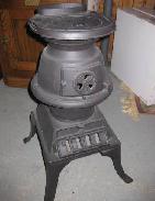  Antique Cast Iron Pot Belly Stove