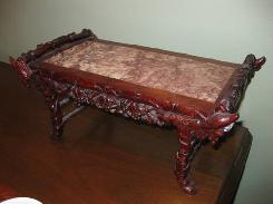 Carved Marble Top Tea Stand