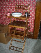 Early Oak Child's High Chair/Stroller