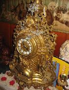French Brass Ornate Mantle Clock 