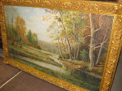 H. Voege Landscape Oil Painting