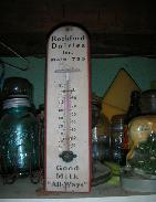 Rockford Dairies Wooden Thermometer