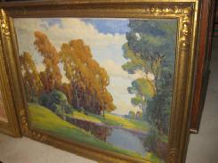 Romanilli Signed Landscape Oil Painting 