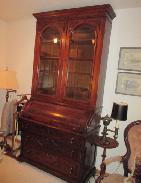   Wonderful Walnut Victorian Cylinder  Bookcase/Desk