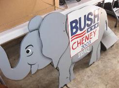 Bush Cheney 2003 Elephant Sign 