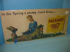  Packard Automobile Cardboard Sign 