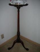 Mahogany Pie Crust Candle Stand