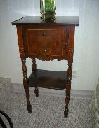 Early Victorian Inlay Two Drawer Stand