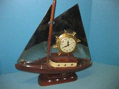 United Sail Boat Clock