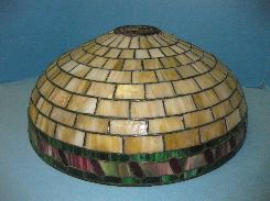 Slag and Stained Glass Leaded Shade 