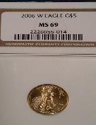 2006W American Eagle Gold $5 Coin