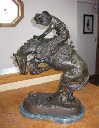 Fredrick Remington 'Rattle Snake' Bronze Sculpture
