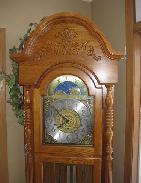 Ridgeway Carved Oak Grandfather's Clock