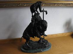Fredric Remington 'The Buffalo Horse' Bronze Sculpture