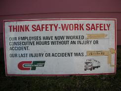 Consolidated Freightways Employee Safety Metal Sign 