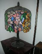 Floral Leaded Shade Desk Lamp