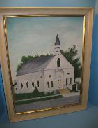 1887 St. Johns Lutheran Church Hardboard Painting