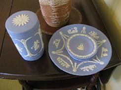 Wedgewood Blue & White Plates and Pcs 