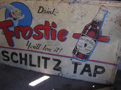  'Schlitz Tap' Frostie Old Fashion Root Beer Sign 