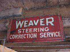 Weaver Steering Correction Service Two Sided Sign 
