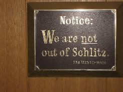 Schlitz Beer Advertisement Sign 