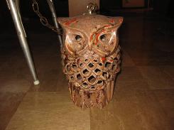 Vintage Ceramic Owl Lamp 