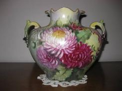 French Limoge Floral Vase 