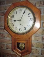 Waterbury Oak Regulator Clock 