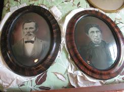 19th Century Framed Man & Wife